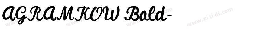 AGRAMKOW Bold字体转换